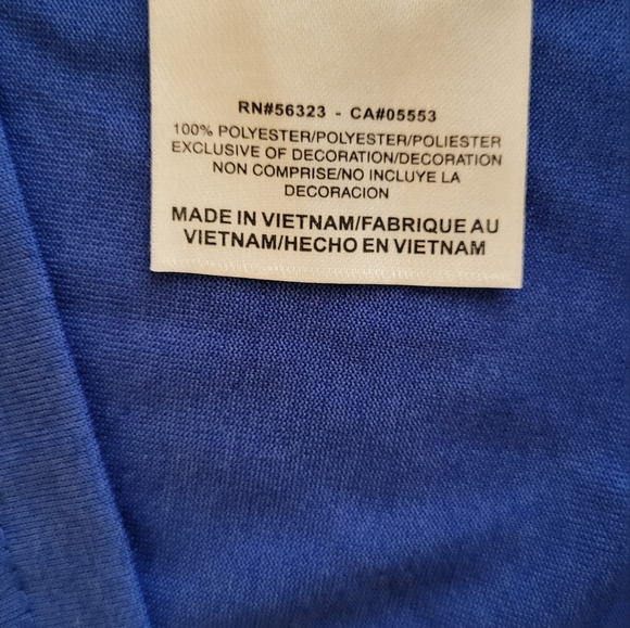 Nike Men's Large DRI-FIT S/S Tee Running/Hiking Blue/Black - Picture 6 of 6